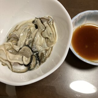 生牡蠣と柚子ポン酢づけ^_^
